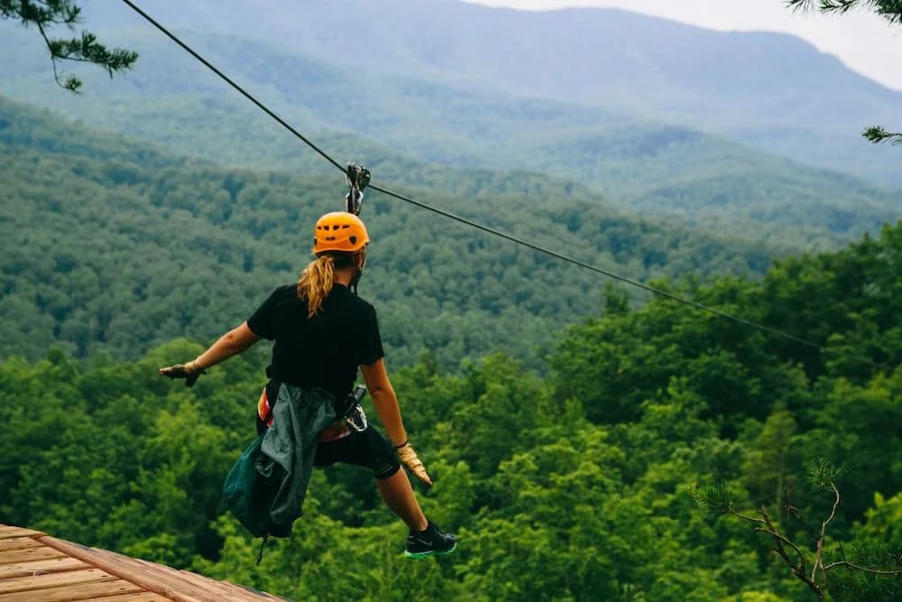 Ziplining in the Smoky Mountains