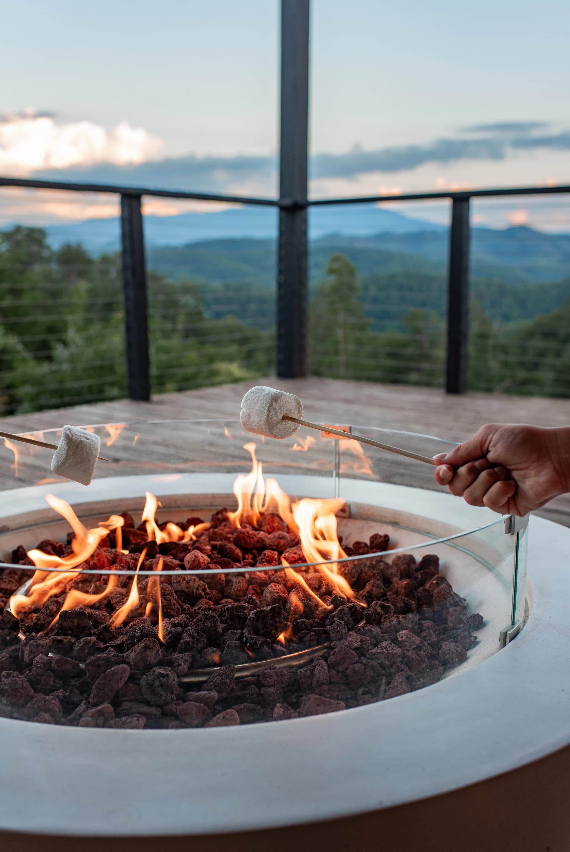 Gatlinburg Family Vacation Cabin Smores Firepit