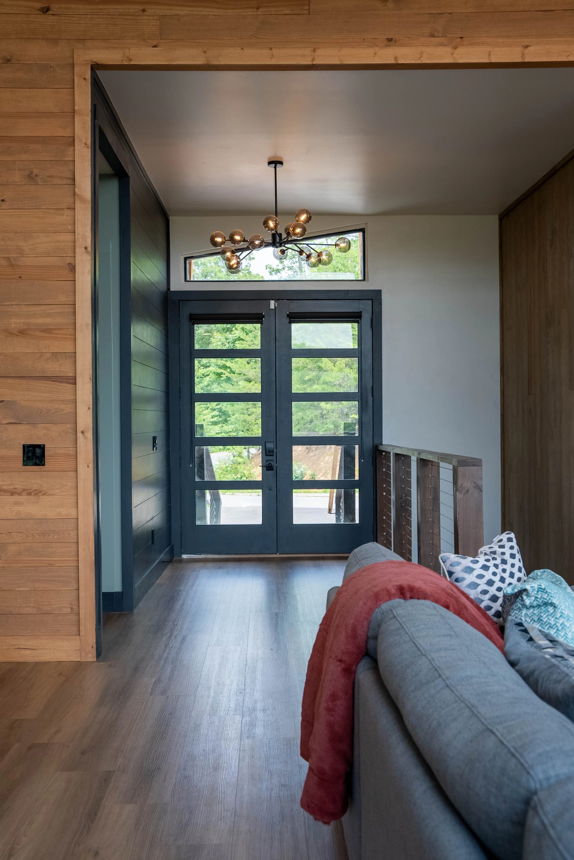 Modern Cabin Entryway Lighting